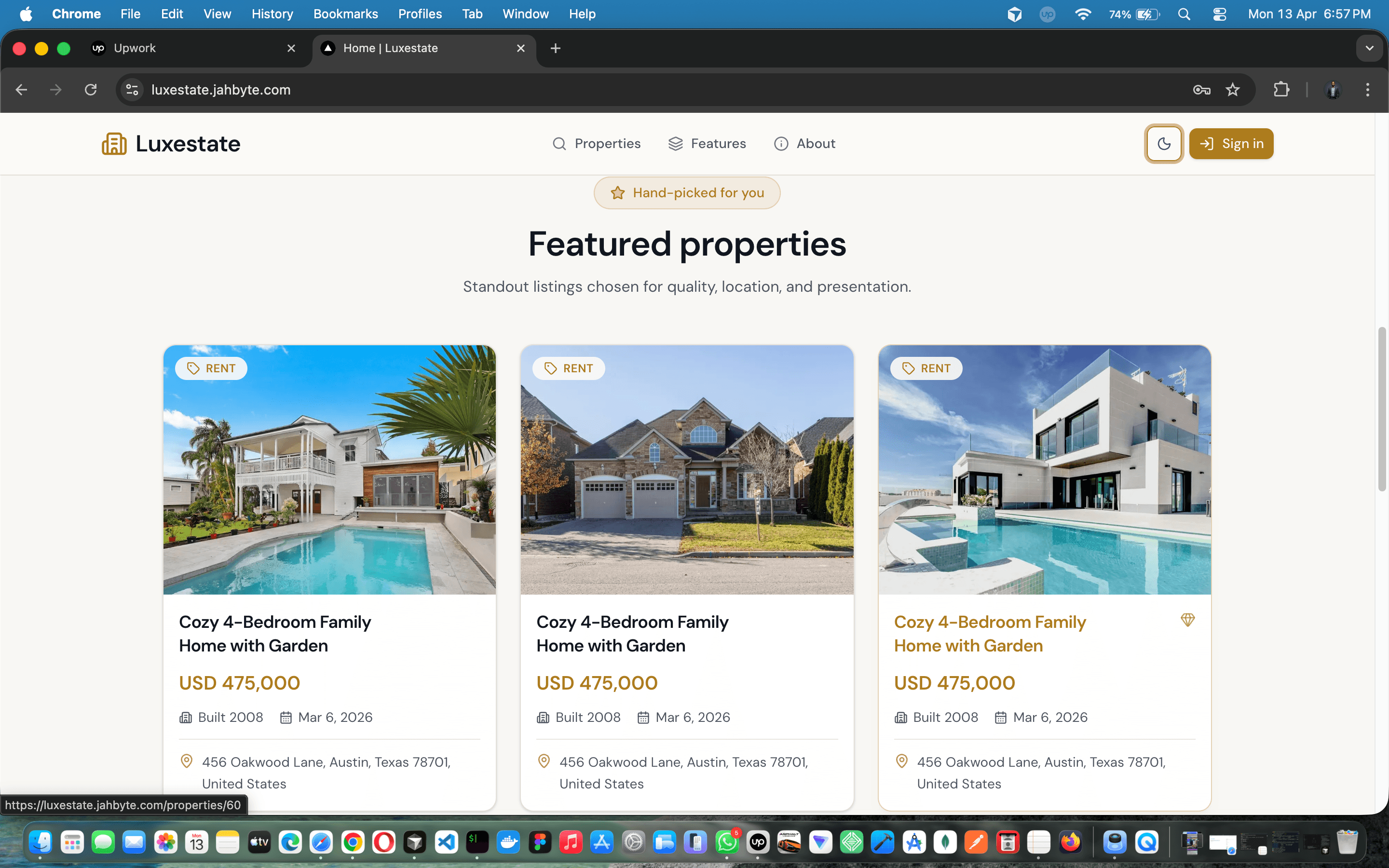 Luxestate — Modern real estate platform for listings, chat, and subscriptions — screenshot 1 of 18