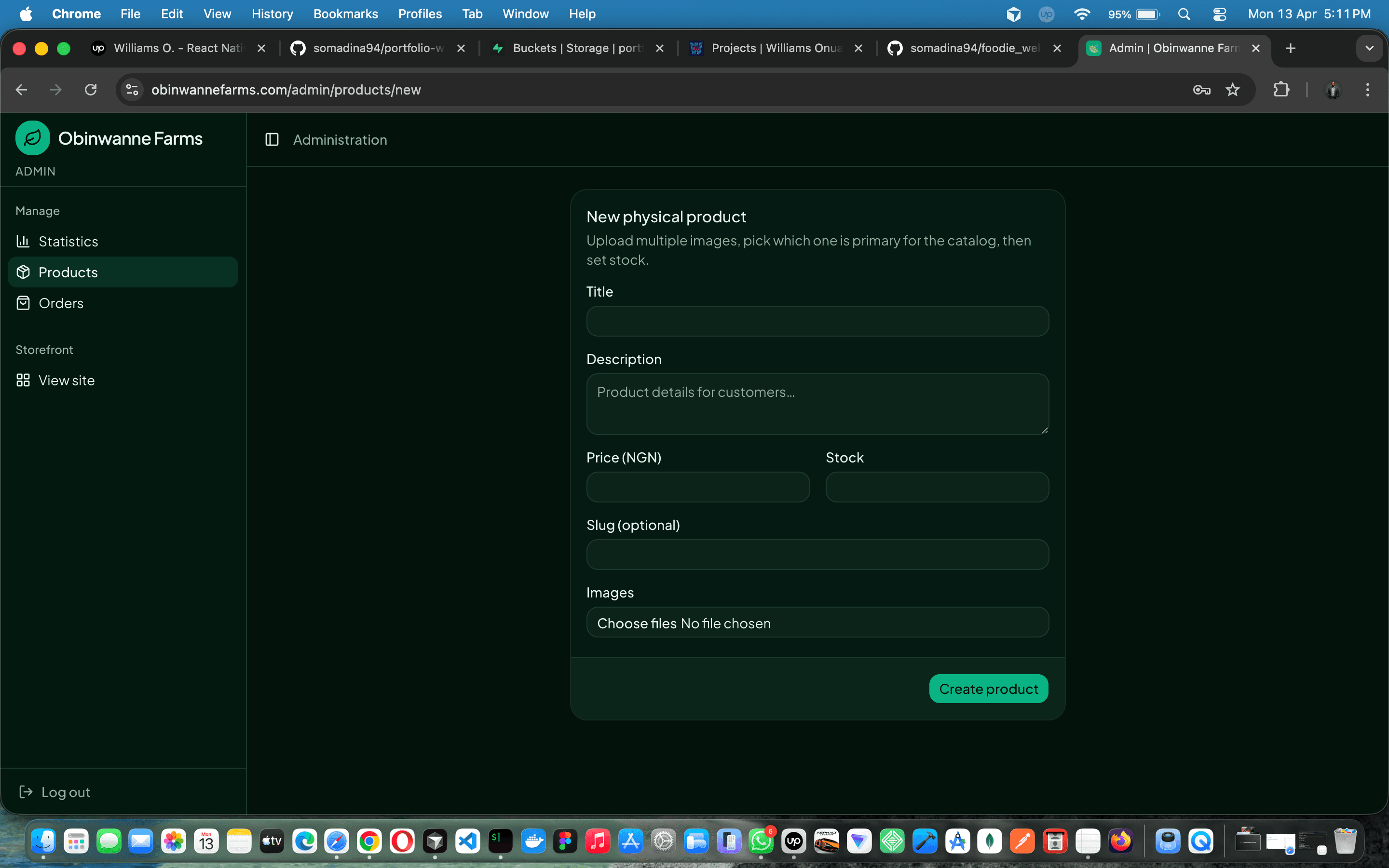 Obinwanne Farms — full-stack farm e-commerce with Paystack, admin ops & branded email — screenshot 4 of 19