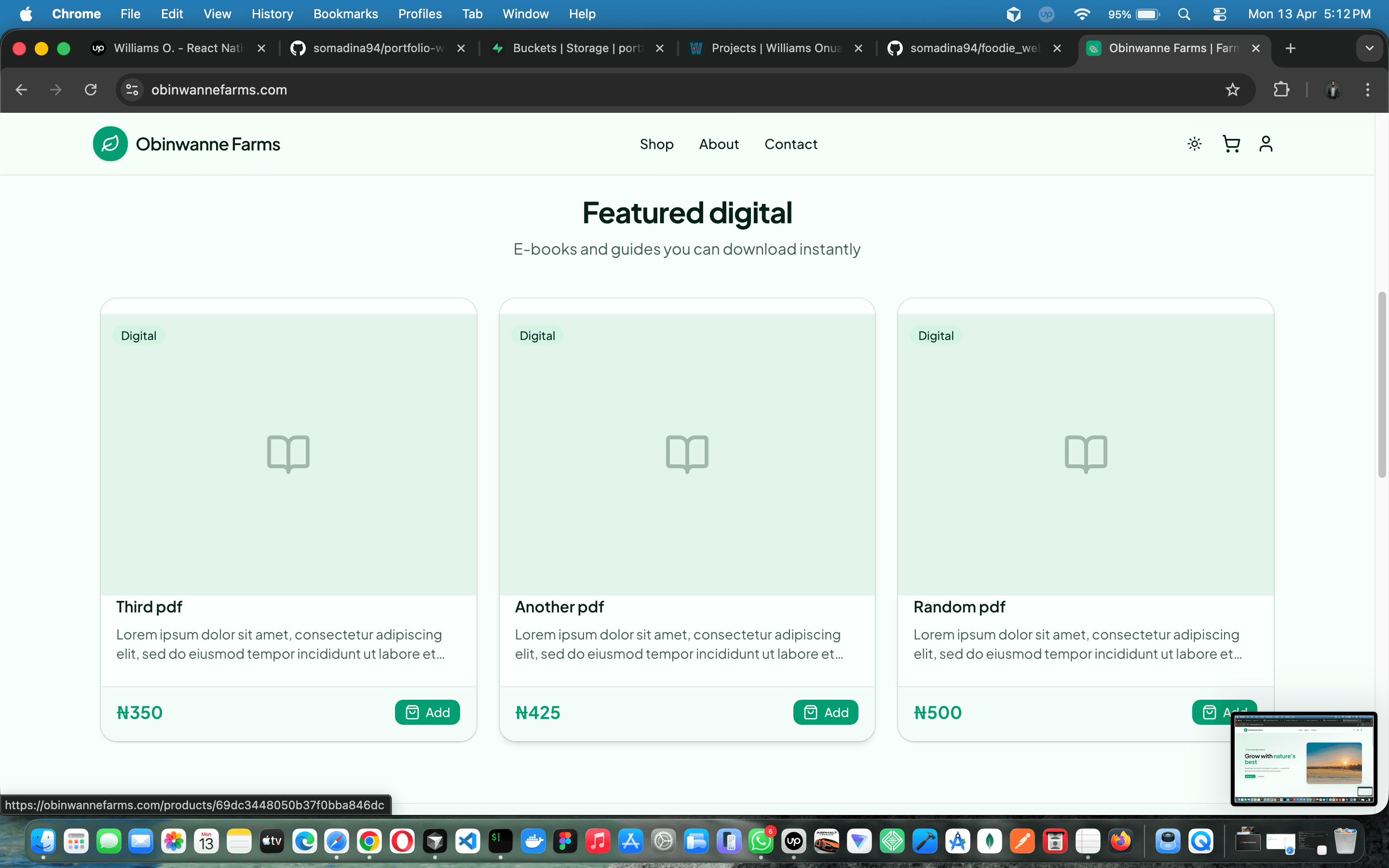 Obinwanne Farms — full-stack farm e-commerce with Paystack, admin ops & branded email — screenshot 12 of 19