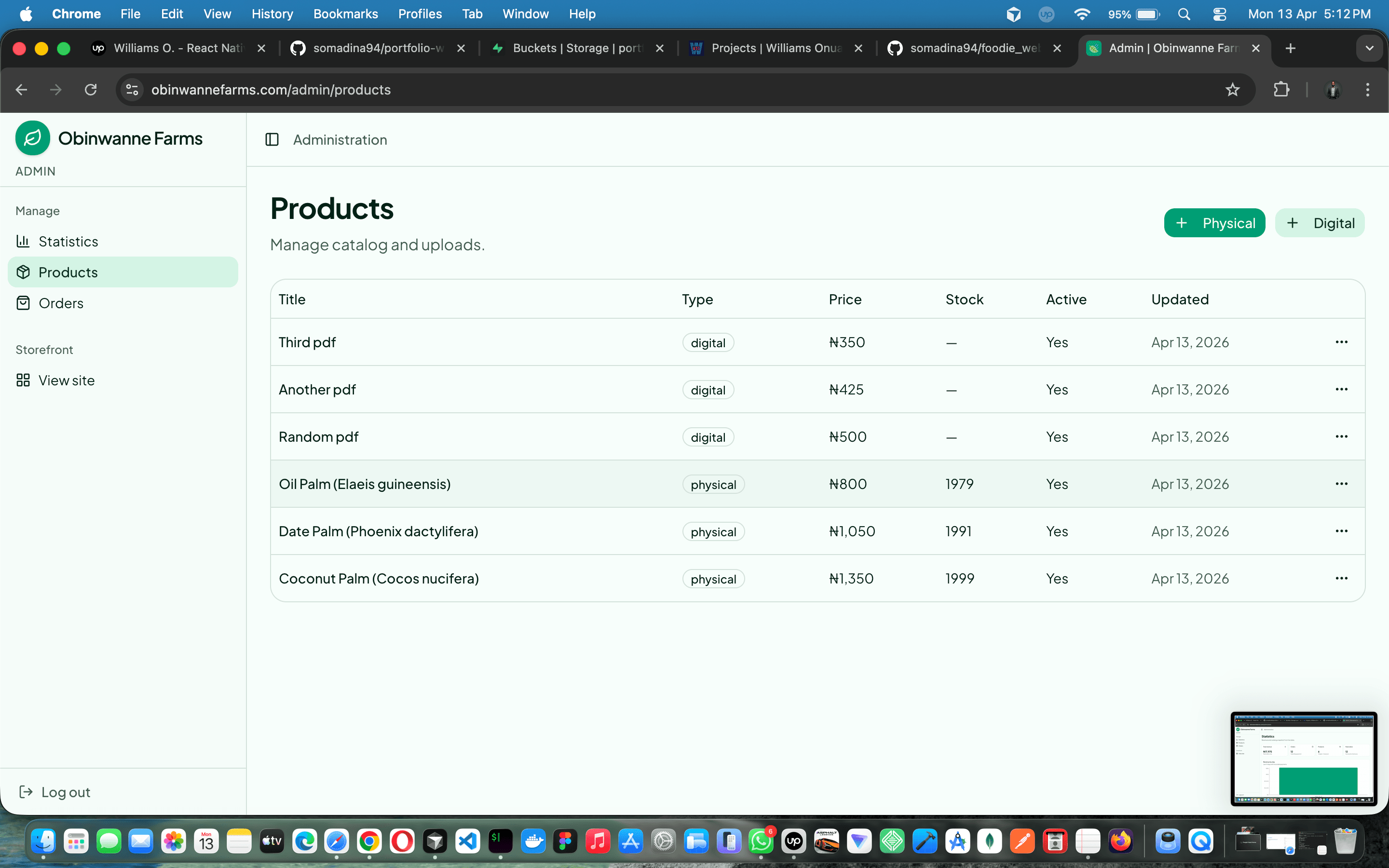Obinwanne Farms — full-stack farm e-commerce with Paystack, admin ops & branded email — screenshot 9 of 19