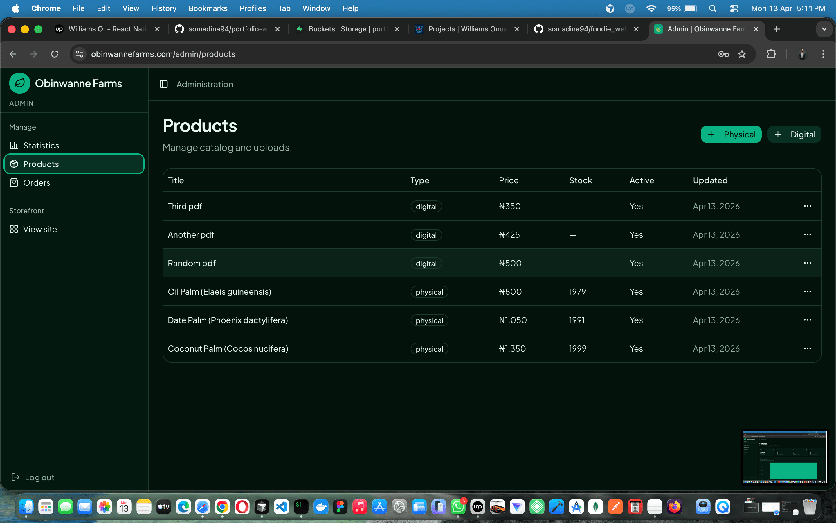 Obinwanne Farms — full-stack farm e-commerce with Paystack, admin ops & branded email — screenshot 3 of 19