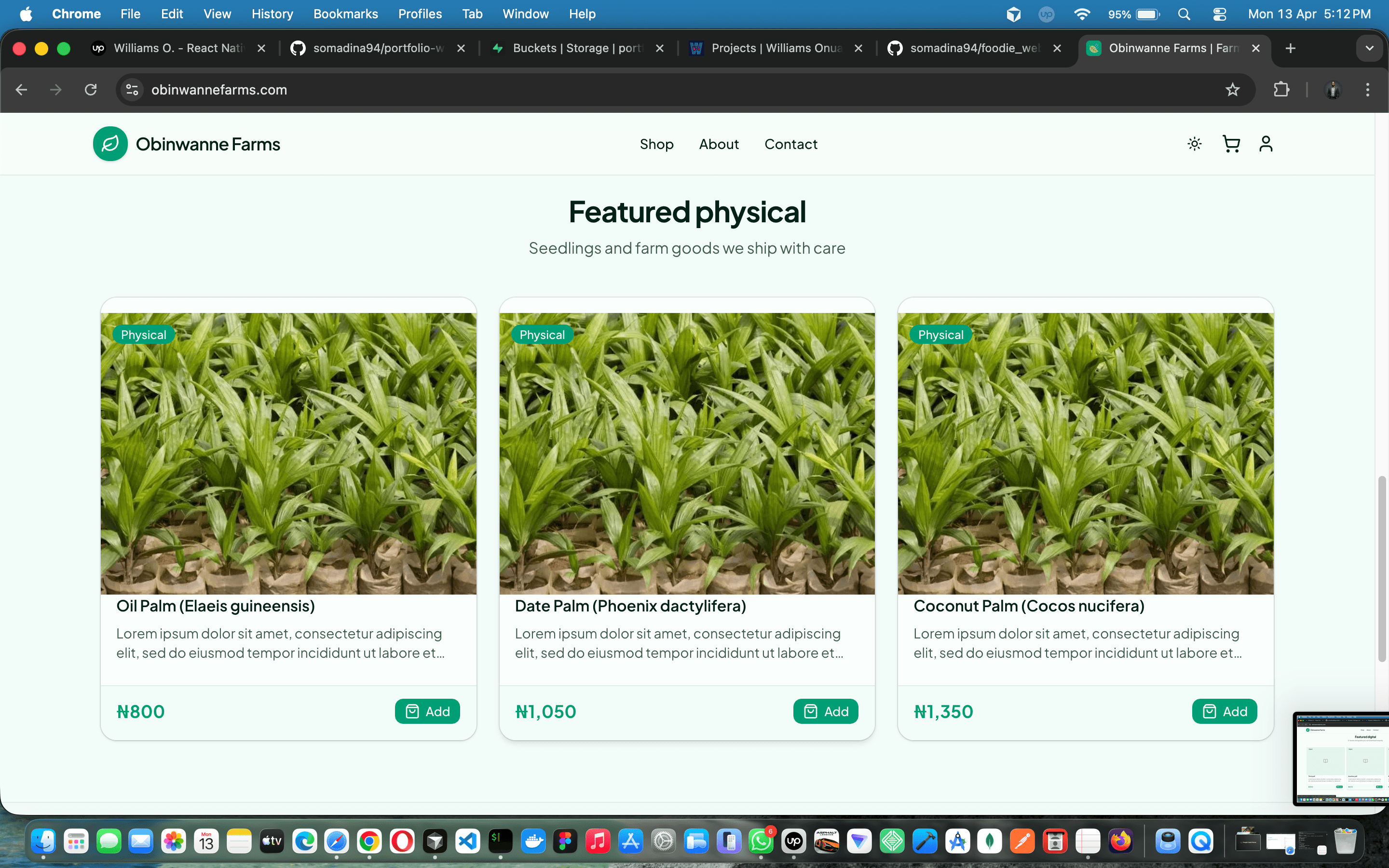Obinwanne Farms — full-stack farm e-commerce with Paystack, admin ops & branded email — screenshot 1 of 19