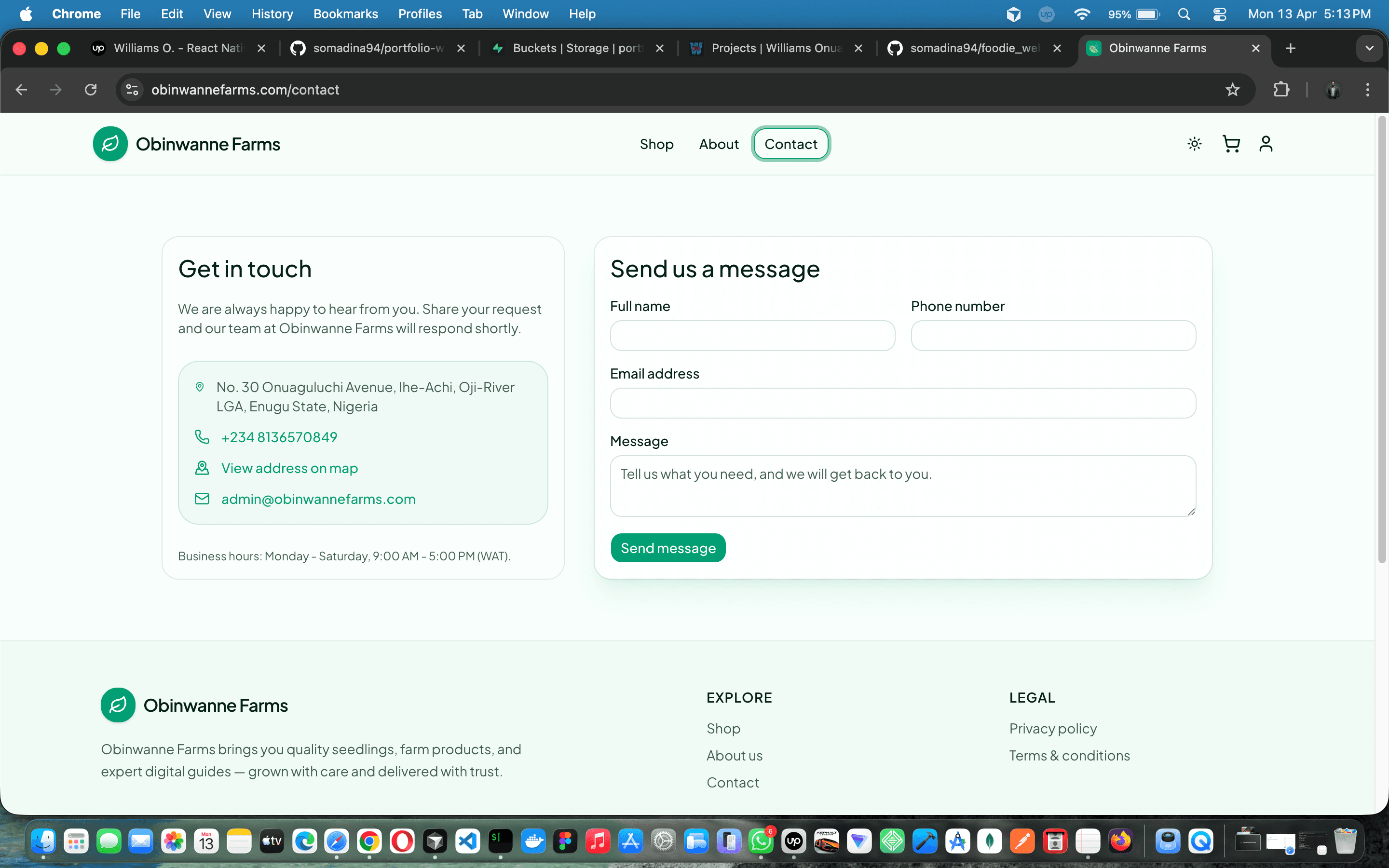 Obinwanne Farms — full-stack farm e-commerce with Paystack, admin ops & branded email — screenshot 18 of 19